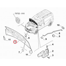 Капот Doblo 2015-2023, Виробник: FIAT, OE: 52081832, 52101773, 51974592, 5197459, 52054568, 52054568, 52047966