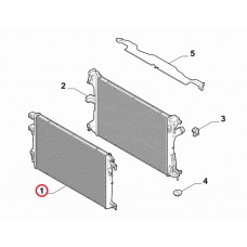 Радіатор охолодження 1.3MJTD Fiat 500X 2018 - , Виробник: FIAT, OE: 52109764, 68430445AA