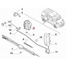 Замок дверей зсувних правих Firino-Qubo 2007-, Виробник: FIAT, OE: 52139151, 1370896080