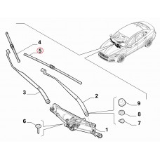 Щітка склоочисника переднього ліва Tipo 2015- (двірник), Виробник: FIAT, OE: 52148419, 51984385, 6000625023