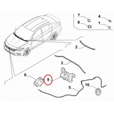 Замок капота Tipo 2015- , Виробник: FIAT, OE: 52226726, 52204136, 52078943, 52067053, 52063981, 52061819, 51983329