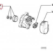 Шків генератора інерційний 1.4i Doblo 2004-2016, Виробник: INA, OE: 77362377