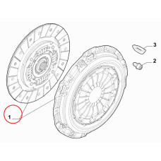 Комплект зчеплення 1.3MJTD 500L 2012-...Tipo 2015-.  OPAR, Виробник: FIAT, OE: 55236438
