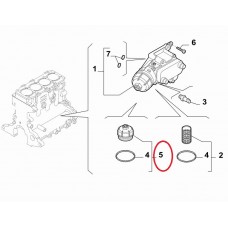 Крышка фільтра масла 1.3MJTD, 1.6MJTD Doblo 2009-, Виробник: FIAT, OE: 55237728, 68325705AA