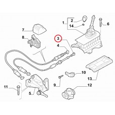 Трос перемикання передач Linea 2007-2017, Виробник: FIAT, OE: 55251246, 55251211