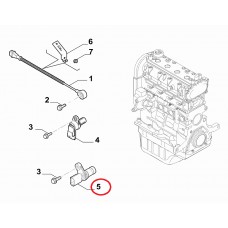 Датчик положення колінвалу 1.6i Tipo 2015-, Виробник: FIAT, OE: 55261865