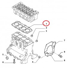 Прокладка головки блоку 2.0MJTD 3 РЕМ (1,15mm) Doblo 2009-2023, 2РЕМ Ducato 2014-.., Виробник: FIAT, OE: 55283718, 55259471,