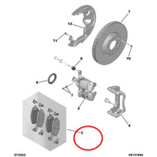 Колодки гальмівні передні Doblo 2022-, Виробник: MGA, OE: 155255431, 1647880280, 1695249780, 1647880280, 1695249780