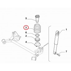 Пружина задня Fiorino 2007-2016, 2016-... не посил, Виробник: VEKA, OE: 51904678, 52095971, 51819847