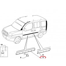 Молдинг дверей передніх правих Doblo 2005-2016, Виробник: PLEKSAN, OE: 735417813