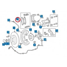 Колодки гальмівні задні Fiat 500, Виробник: REMSA, OE: 68088919AB, 7364961, 77364024, 77367241