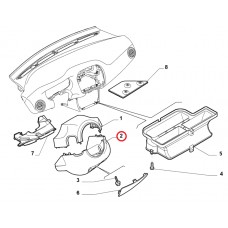Декоративна накладка підрульового перемикача (нижня) Bravo 2007-2014, Виробник: FIAT, OE: 735440775
