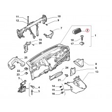 Дефлектор (Дифузор салонний) правий Doblo 2009-2023  OPAR, Виробник: FIAT, OE: 735498104
