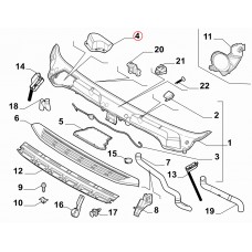 Заглушка жабо Ducato 2014-2022, Виробник: FIAT, OE: 735620033, 735589920