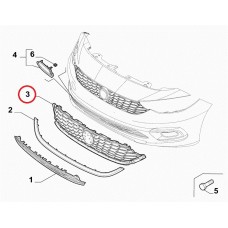 Решітка радіатора Tipo 2015-2021 (хром) , Виробник: FIAT, OE: 735642866, 6FT28TRMAA