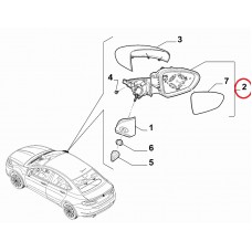 Дзеркало ліве Tipo 2015-2021, 2020-... (джойстик, без кришки), Виробник: FIAT, OE: 735694231, 735705173