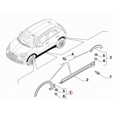 Декоративна накладка переднього лівого крила Fiat 500X 2015-, Виробник: FIAT, OE: 735759146, 735656015, 735603655, 7KL32LXHAA
