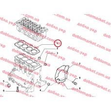 Прокладка головки блоку 2.0MJTD 2 РЕМ (1.02mm) Doblo 2009-, Виробник: ELRING, OE: 55220240, 55211411