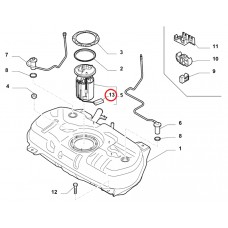 Датчик рівня палива 1.3MJTD, 1.4i Fiorino-Qubo 2007-2016, 2016-, Виробник: FIAT, OE: 71744196, 77365329