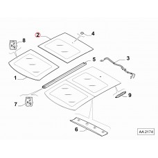 Скло заднє панорамного даху Fiat 500L 2012-2022, Виробник: FIAT, OE: 77366459