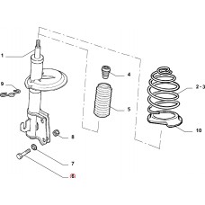 Болт переднього амортизатора Doblo 2000-2016, Виробник: FIAT, OE: 82439066, 60806405