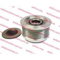 Шків генератора інерційний 1.9D, 1.9JTD, 1.9MJTD Doblo 2000-2016, Виробник: MAKO , OE: 9951269, 9949129, 9948513