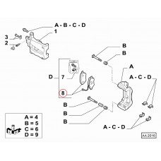 Колодки гальмівні передні (137мм) Doblo 2009-, Fiorino Linea 2007-2017 (з датчиком), Виробник: REMSA, OE: 77365716, 50290463,