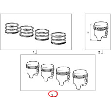 Поршні 1.4i 1РЕМ 72.40 +0.40 Doblo 2009-2023 к-кт на 4 цил, Виробник: NURAL, OE: 55196776, 55272809