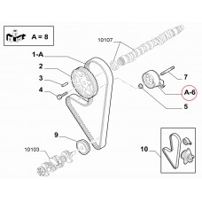 Ролик ГРМ натяжний 1.4i Fiorino 2007-2016, Виробник: FIAT, OE: 082990, 9400829909