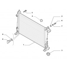 Радіатор охолодження 1.6MJTD, 2.0MJTD Doblo 2009-, Виробник: MAGNETI MARELLI, OE: 51897080