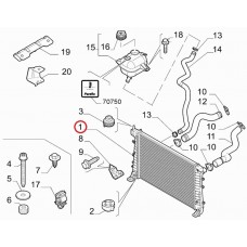 Радіатор охолодження 1.3MJTD Linea 2007-2017, Виробник: MAGNETI MARELLI, OE: 51785217