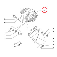 Генератор 1.2, 1.4i 70А, Виробник: DENSO, OE: 51700675, 71784031