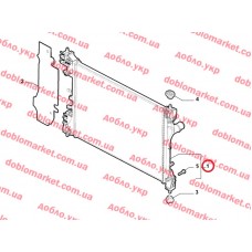 Радіатор охолодження 1.4i Doblo 2009-2015, 2015-  ВИРОБНИК VEKA, Виробник: DENSO, OE: 50522910, 50512102, DRM01005