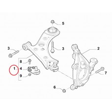 Важіль передньої підвіски лівий Tipo 2015-  Є ОКРЕМО САЙЛЕНТБЛОКИ, Виробник: TEKNOROT, OE: 52011614, 52056674, 52082896