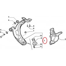 Важіль передньої підвіски лівий (посилений алюмінієвий сайлентблок) Doblo 2000-2005, Виробник: TEKNOROT, OE: 51769076, 98810140,