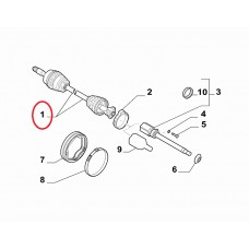 Піввісь права 1.3MJTD Tipo 2015-, Виробник: VEKA, OE: 52078096, 52068572, 51983848