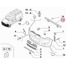 Поперечина Doblo 2009-2015, 2015-2023, Виробник: FORMA PARTS, OE: 51959845, 51830566, 52180632