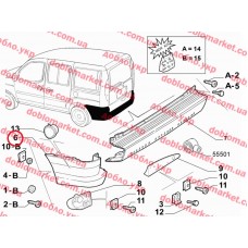 Бампер задній права частина Doblo 2000-2005, Виробник: PLEKSAN, OE: 735294625