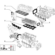 Комплект прокладок 1.2i Siena 2002-2012 верхній, Виробник: BGAutomotive, OE: 71739160, 71736243