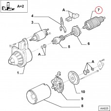Якір стартера 1.9JTD, 1.9MJTD 2000-2016, Виробник: ORME, OE: 949599