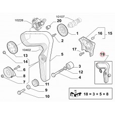 Комплект ГРМ 1.6MJTD Doblo 2009-2015, 2015-2023 (ремінь, два ролика, помпа) , Виробник: GATES, OE: 6000629055, 71775920,
