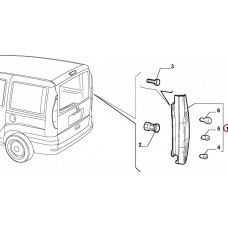 Ліхтар стопа правий Doblo 2000-2005, Виробник: MARS, OE: 51735978