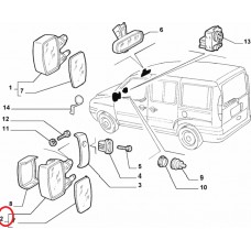Дзеркало ліве Doblo 2000-2016 (електрорегулювання), Виробник: VIEW MAX, OE: 735325159